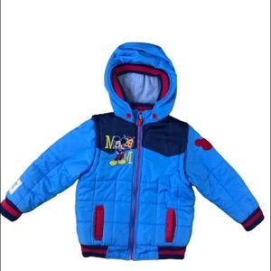 Disney Mickey Mouse Boys Puffer Quilted Jacket 4T